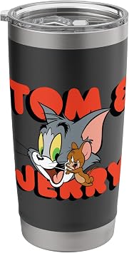 Tom and Jerry Bubble Letters Stainless Steel Insulated Tumbler