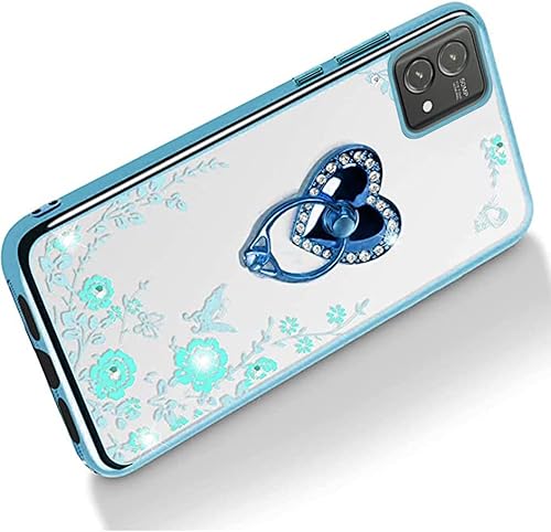 Miniatura 7 de B-wishy Funda protectora para Moto G Stylus 5G 2023 para mujer, con purpurina, cristal, mariposa, corazón, floral, delgada, de lujo, con función