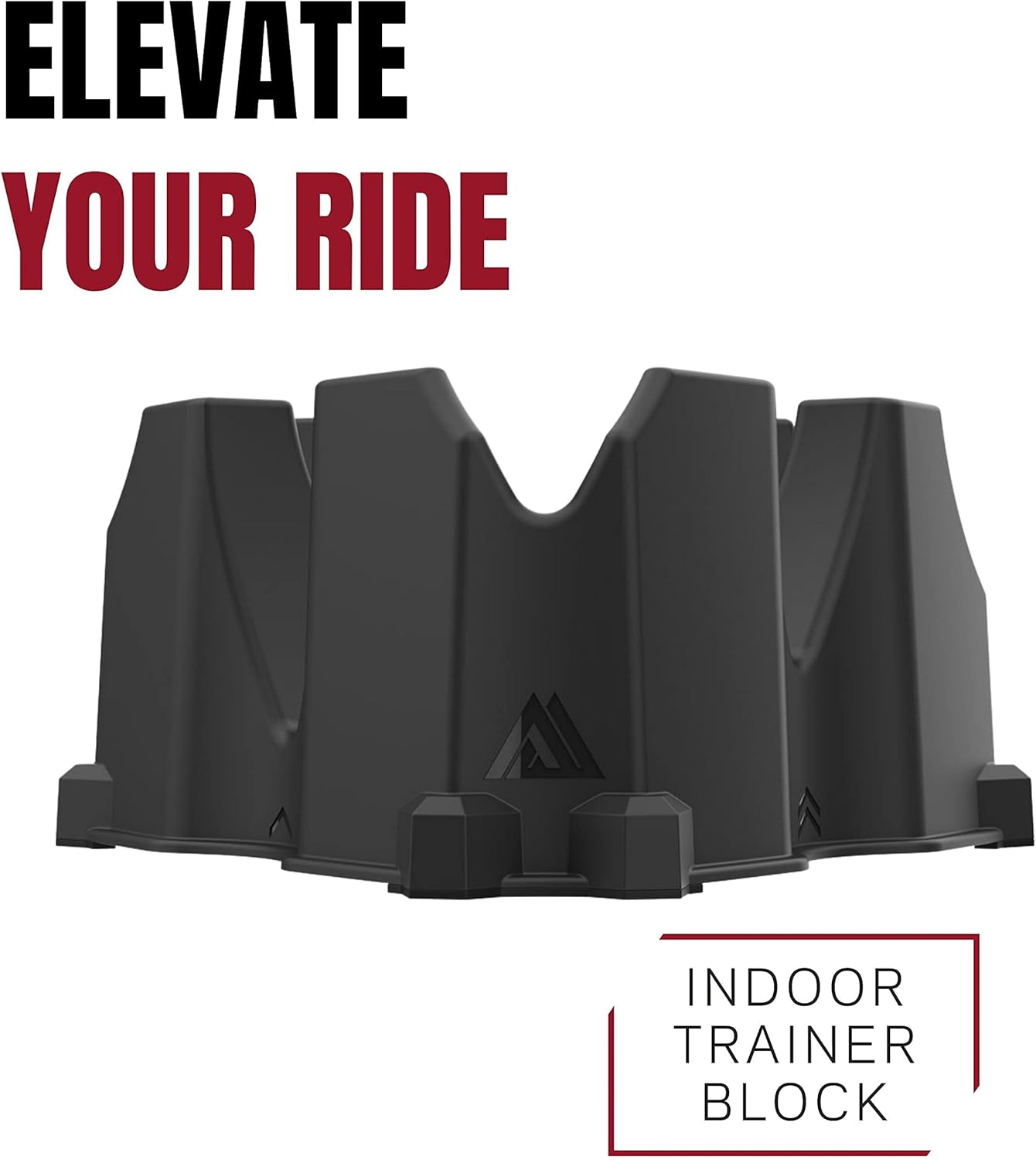 KOM Cycling Indoor Trainer Front Wheel Riser Block Double Bundle - 3 Different Heights Creating The Perfect Block for All Trainers Including Cyclops, Wahoo, and Kinetic (Black)