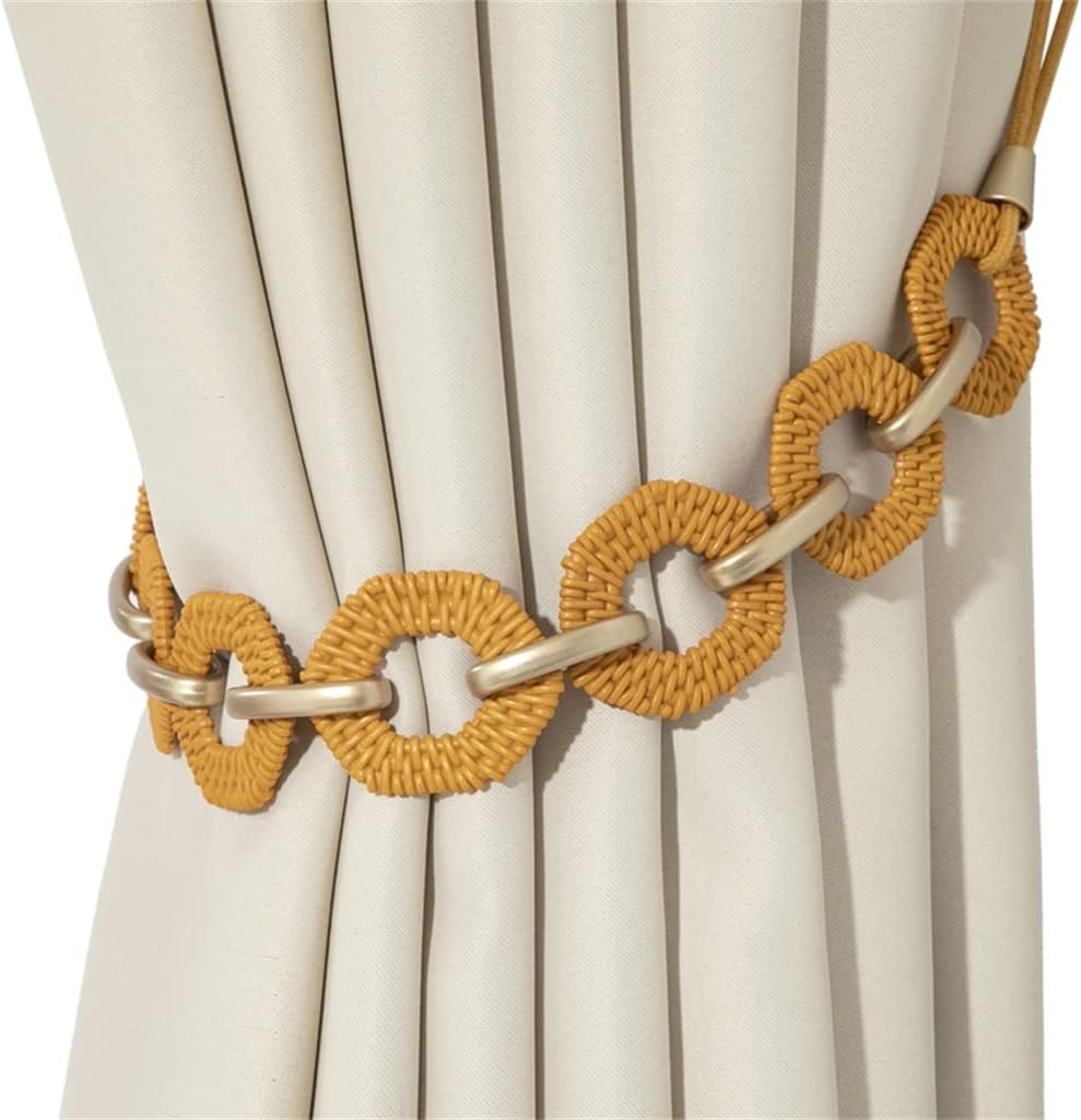 FMURY Curtain Tie Curtain Belt Accessories Curtain Holder Buckle Handmade Rope Home Decor(E)