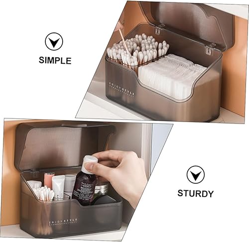 Miniatura 8 de Caja de almacenamiento cosmética Organizador de maquillaje Estante de almacenamiento Caja de escritorio Soporte de plástico