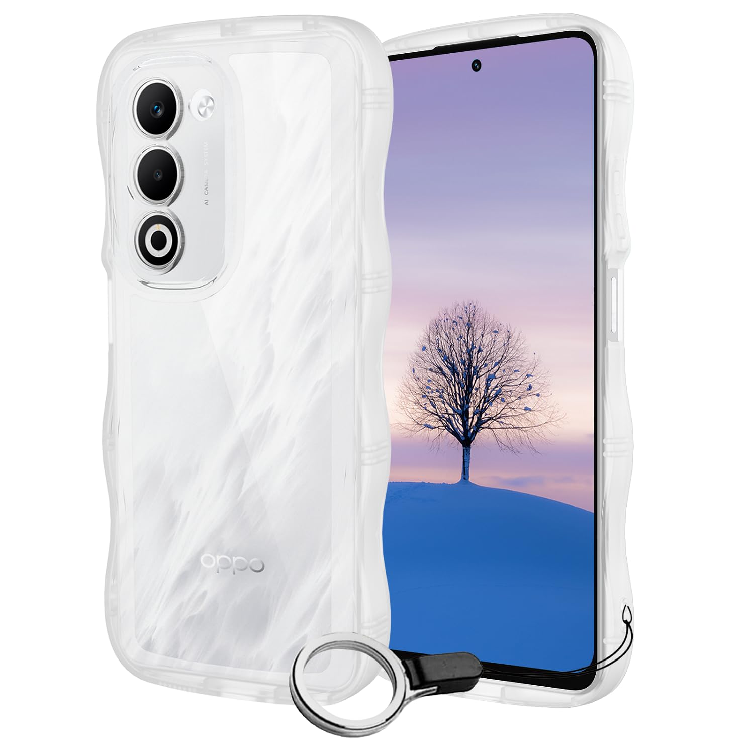 Amazon.co.jp: OPPO A5 5G ケース クリア ウェーブ TPU波状のバンパー