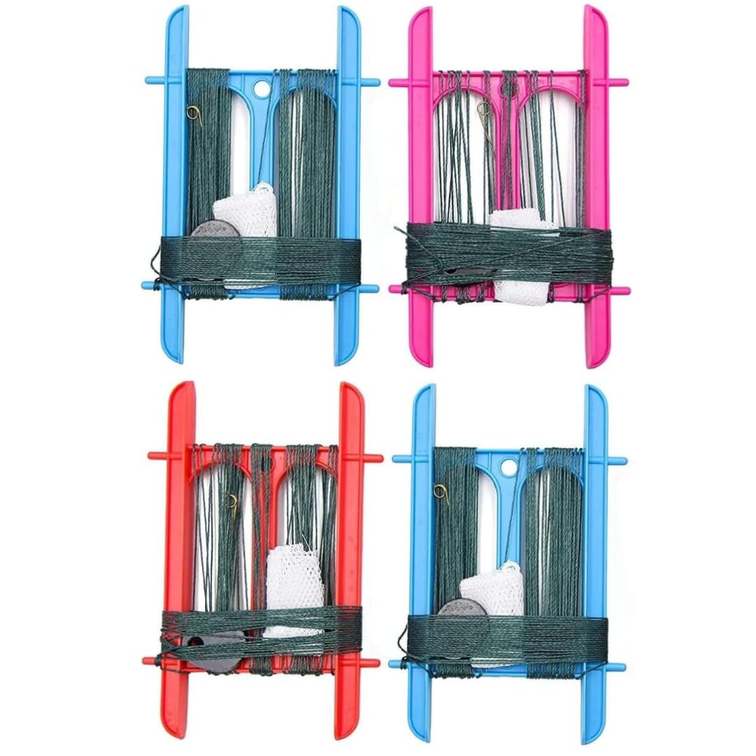 LND Gifts Crab Lines Pack Of 4, Premium Crab Line With Crabbing Bait Bags And Weights Ideal Crabbing Fishing Kit For The Sea And Rock Pools For Kids And Adults