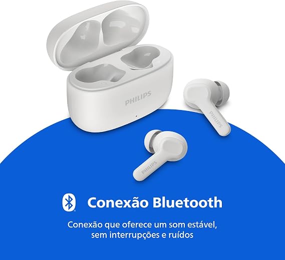 TWS Kablosuz Bluetooth Kulaklık, Mikrofonlu, Bar Tasarımlı, IPX4 ve 24 Saatlik Toplam Güç Kaynağı, Beyaz TAT1109WT/00