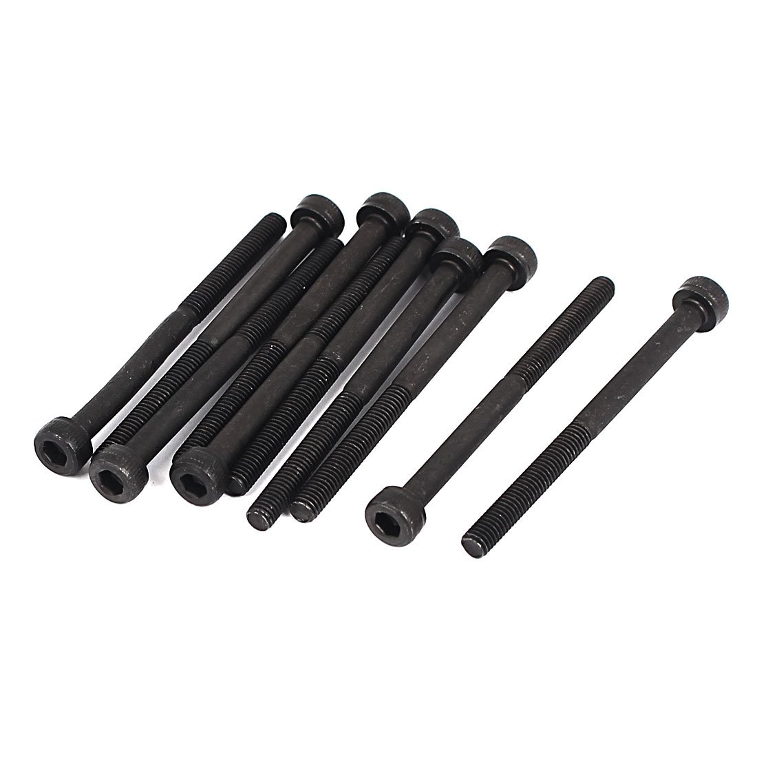 Sourcingmap M3x40mm 12.9 Alloy Steel Hex Socket Screws Partially Threaded Bolt Black 10Pcs