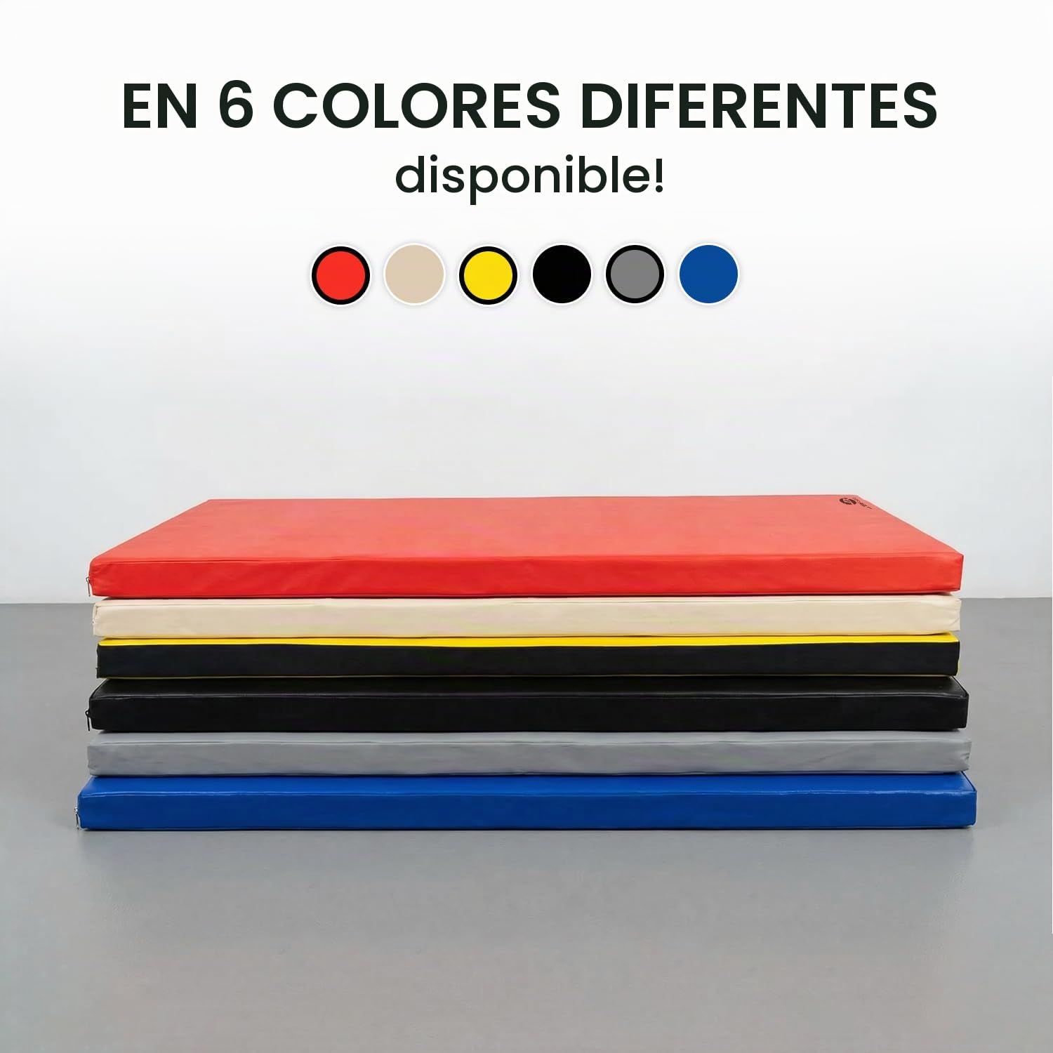 Jeflex - Colchoneta Gimnasia 200 x 100 x 8 cm fabricada en Alemania / Esterilla de gimnasia / Colchoneta multifuncional y esterilla de yoga / Esterilla de juego para habitación de los niños