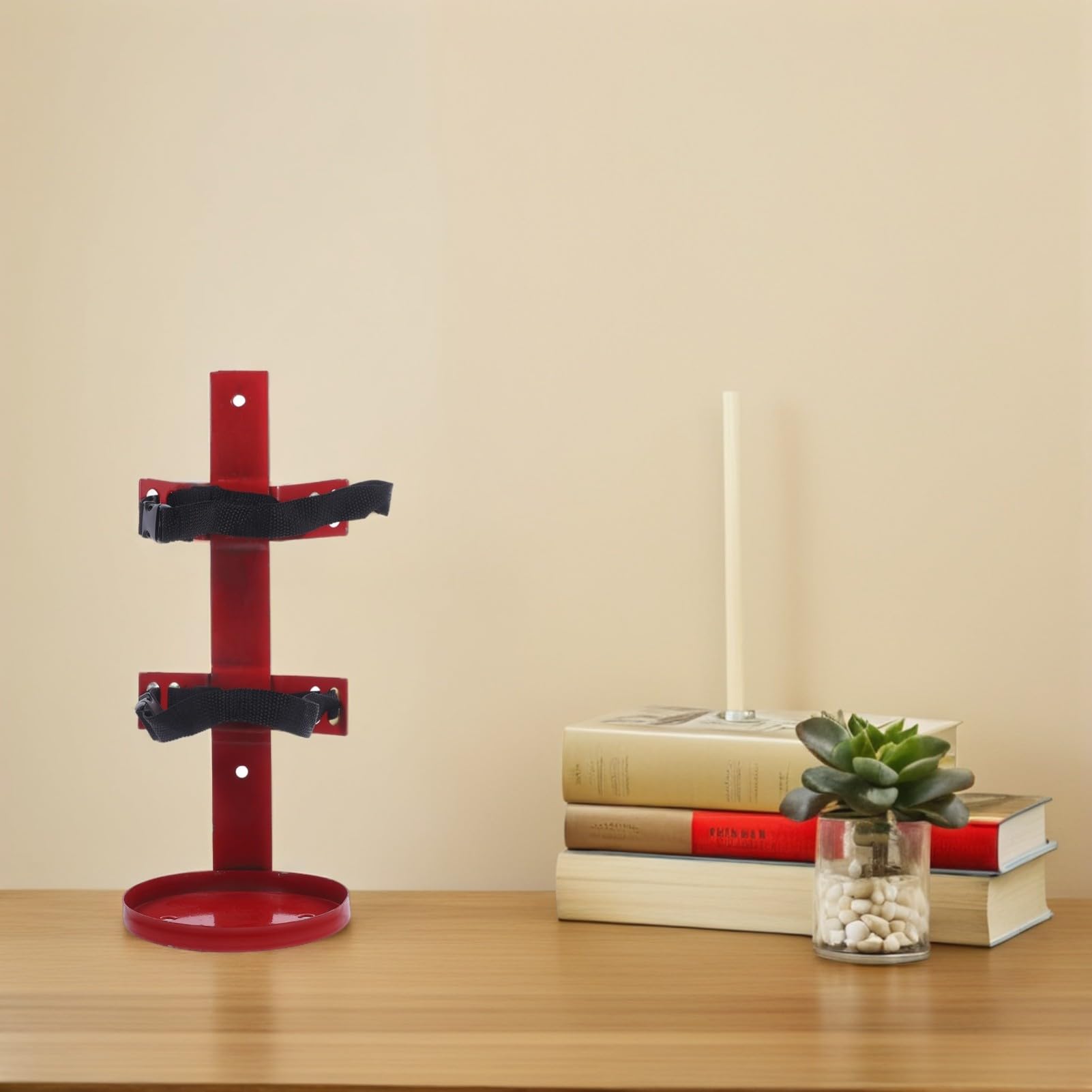Supporto Installare in da Ferro Rosso Parete e Superficie Estintore Lucidata Facile Sicurezza Domestica e Ufficio