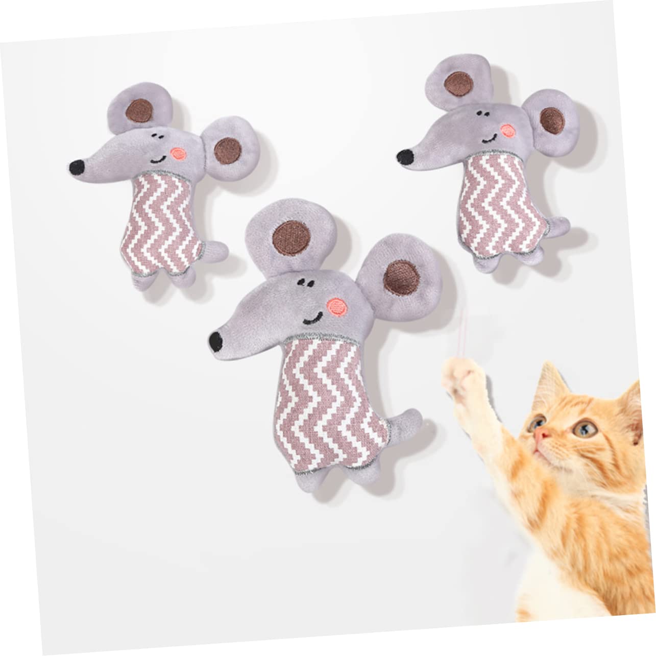 Didiseaon 9pezzi Giocattolo Interattivo Per Gatti Topini Di Peluche Con Gatta Giocattoli Morbidi Per Gioco e Graffiamento Di Mobili e Pavimenti