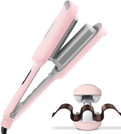 TYMO ROVY Welleneisen für haare, Lockenstab große Locken geeignet für Anfänger, Sofortiges Wellen, 32mm Ionen Keramik Hair Curler für Lange kurze Haare mit 4 Temperaturen LED-Anzeige, Anti-Verbrennung