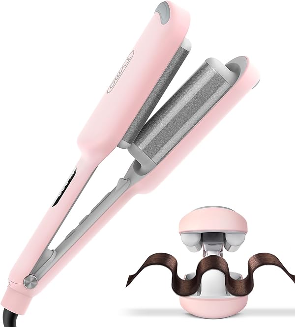 TYMO ROVY Welleneisen für haare, Lockenstab große Locken geeignet für Anfänger, Sofortiges Wellen, 32mm Ionen Keramik Hair Curler für Lange kurze Haare mit 4 Temperaturen LED-Anzeige, Anti-Verbrennung