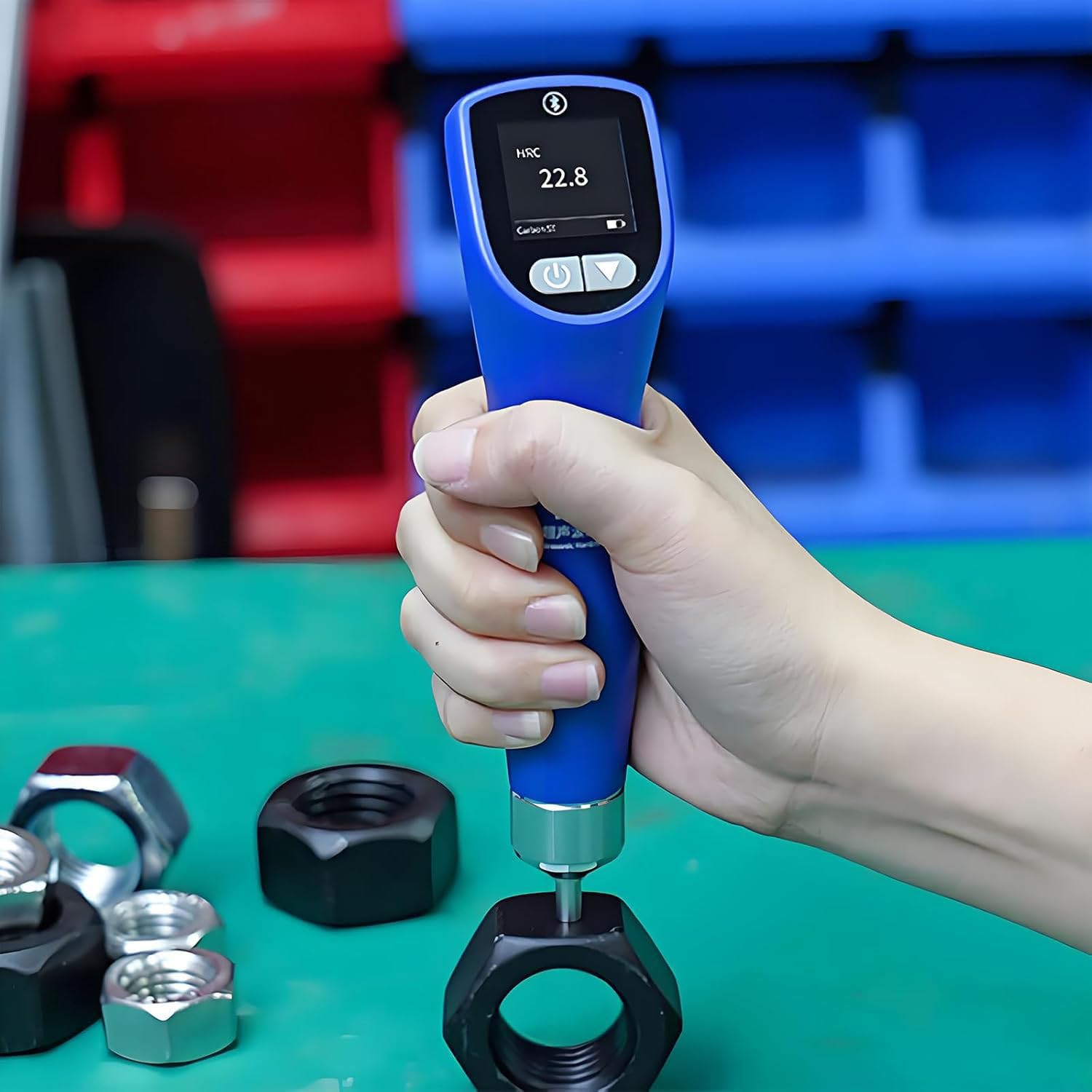 Testeur de dureté à ultrasons intégré avec double têtes et écran LCD résolution 1HV