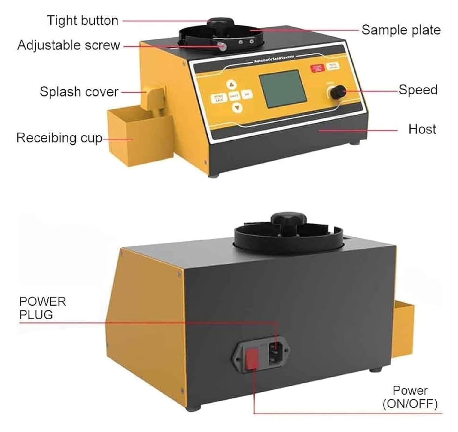 High Precision Automatic Seed Counter Machine - Adjustable Speed, No Noise for Round and Elongated Seeds