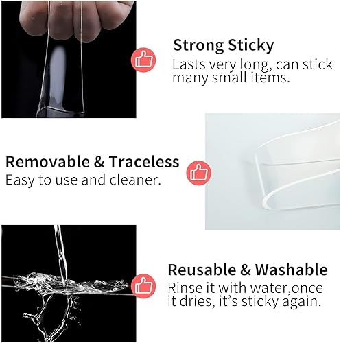 Miniatura 5 de ZhiYo Cinta de doble cara resistente de 13.12 pies y 4 pies, cubierta de cable de piso, color negro, paquete S