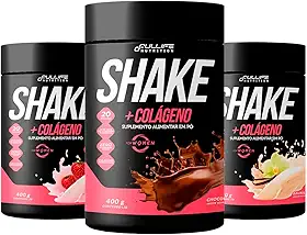 Shake Substituto de Refeição Com Colágeno Fullife 400g 3 Unidades (400g, Chocolate/Morango/Baunilha)