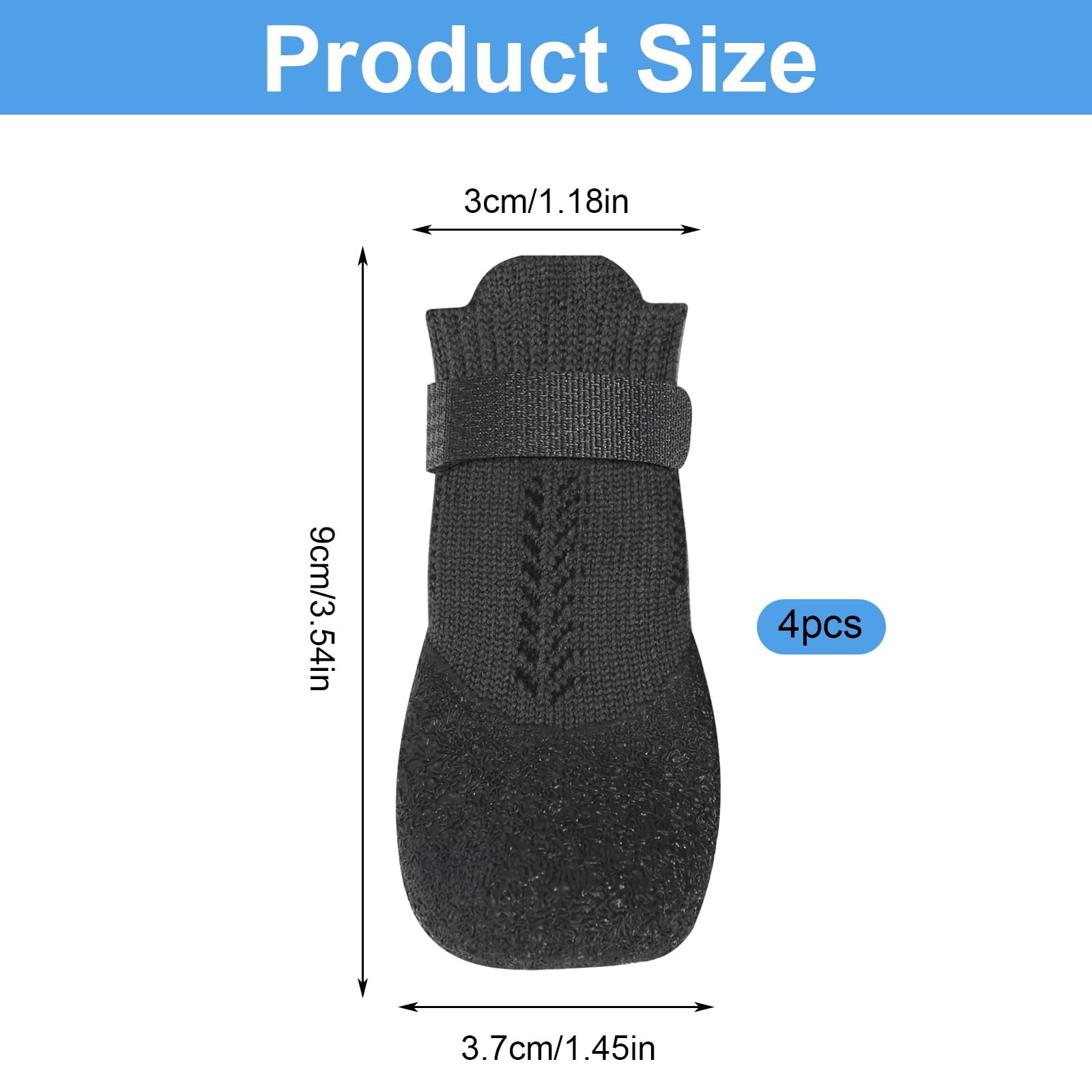VALFRID Antislip pootbescherming voor honden,zelfklevende siliconengel ,bestendig,antislip,tractie,hondenschoenen,hondensokken vervangen,meerkleurig 48 stuks M