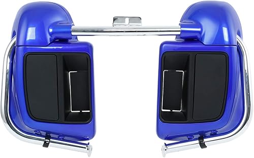 Miniatura 6 de Green-L Guantera de carenado inferior ventilado azul para Harley Road King Street Electra Glide 2014-2024