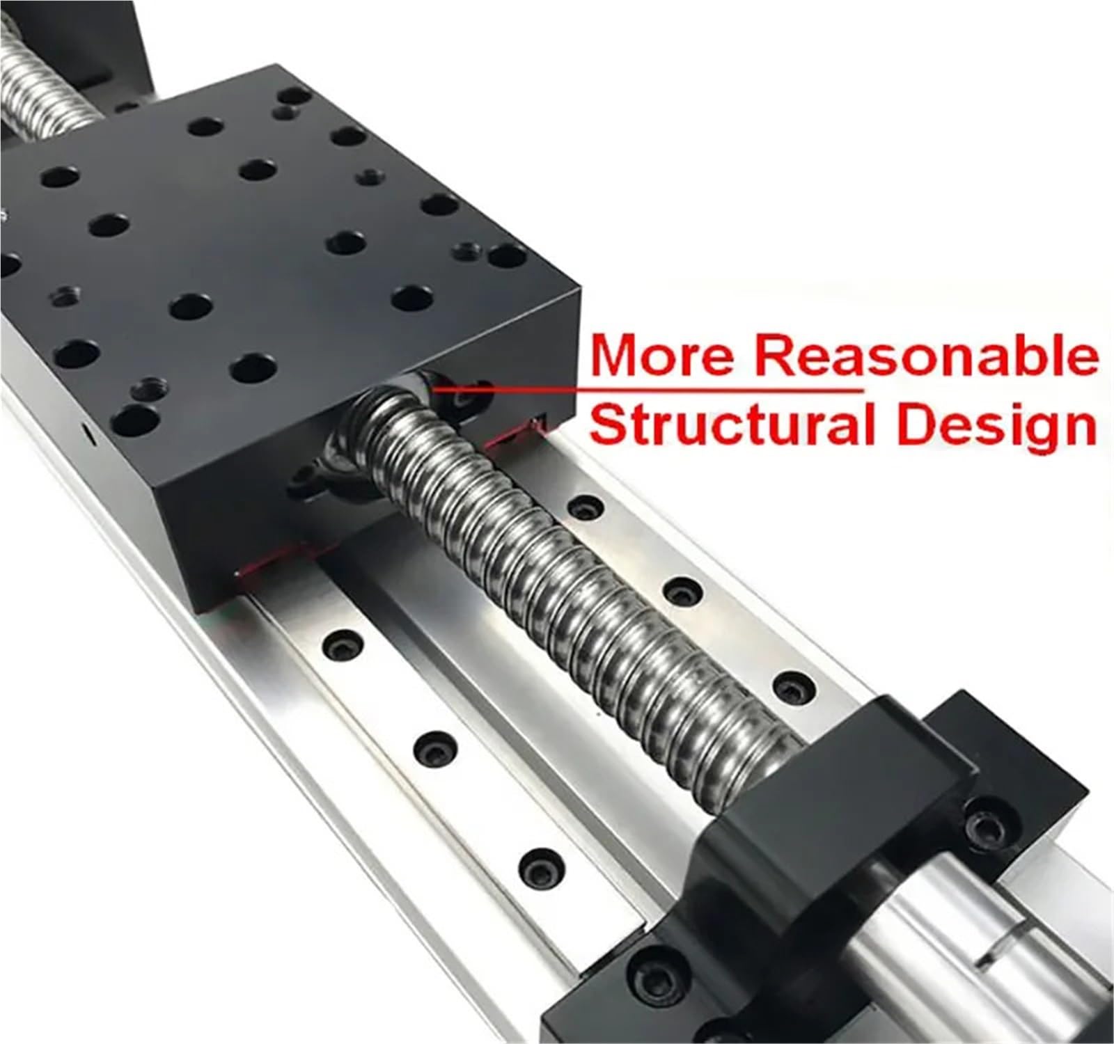 Dual Optical Axis Manual Sliding Table Rail Guide 100-500mm Effective Stroke SFU1610 Linear Guid Double Square Sliding Table Block Carriage Ball Screw Platform Motion(Stroke 100mm)