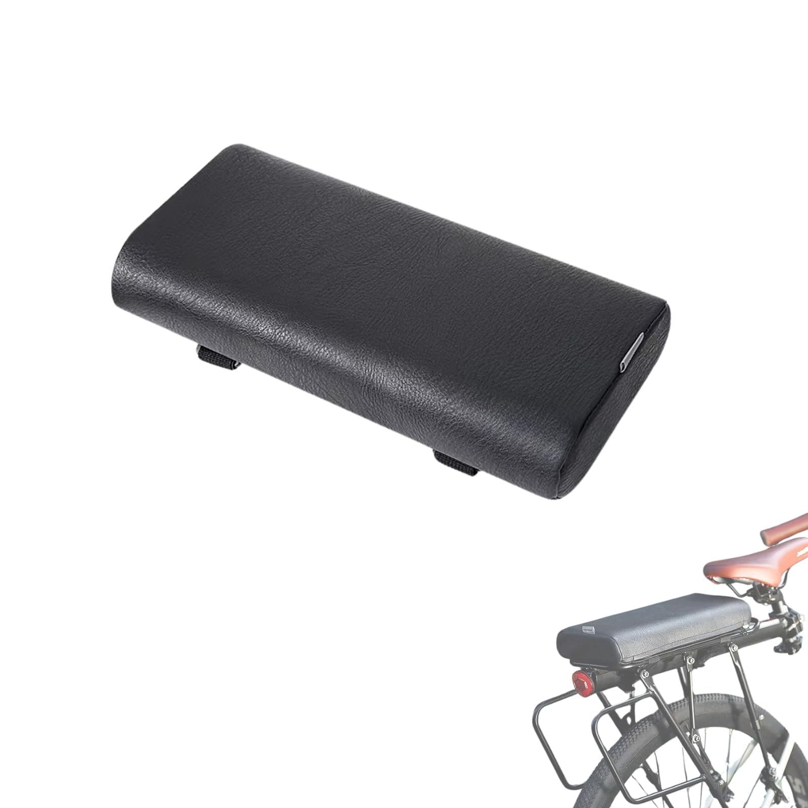 Bicycle Back Seat Cushion Mountain Bike Rear Seat Cushion PU Material Waterproof Thicker Soft Padding for Adults