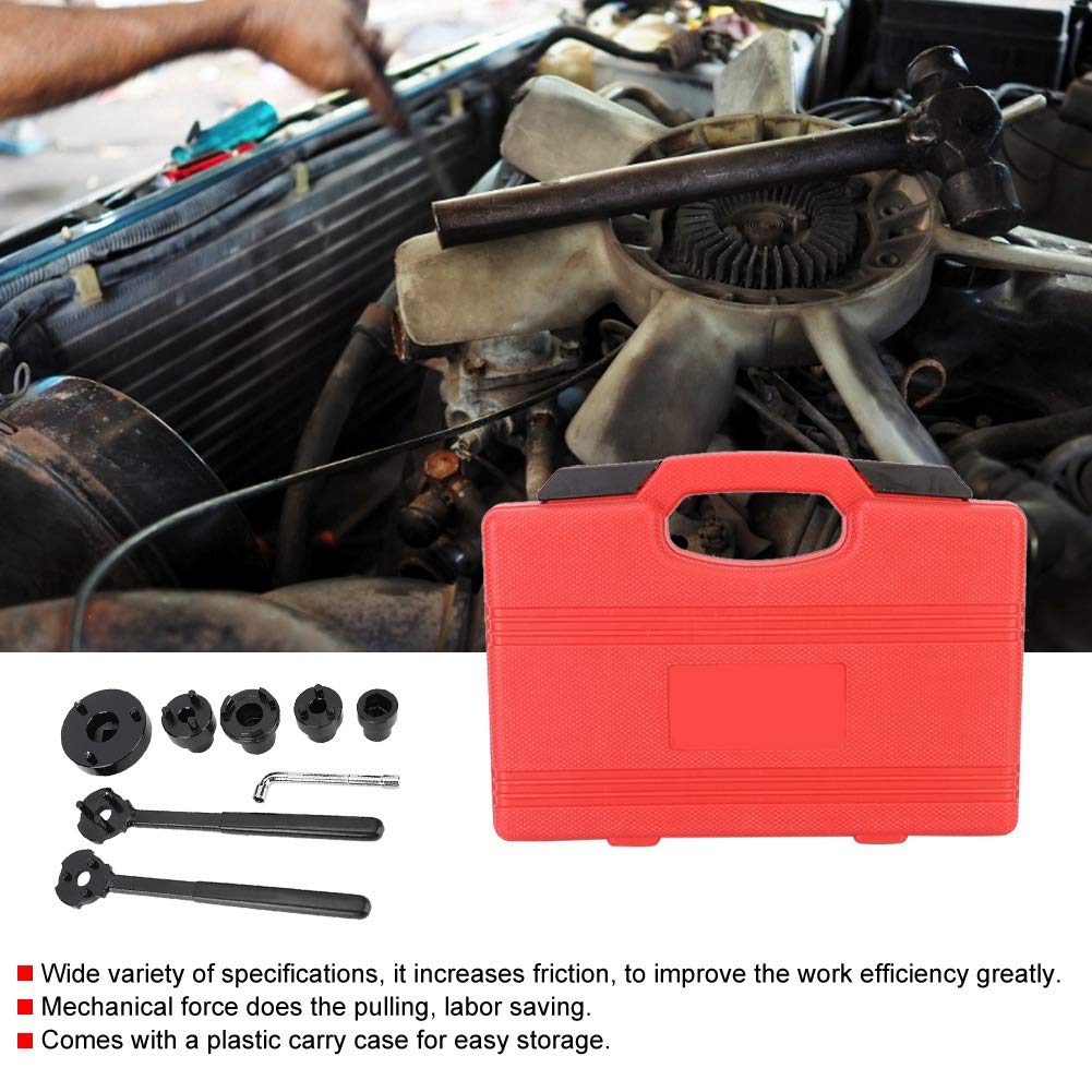 Kit frizione per condizionatore d'aria, 8 pezzi, strumenti di smontaggio, kit di rimozione della frizione per controllo elettrico dell'automobile, kit estrattore frizione A/C, include strumenti