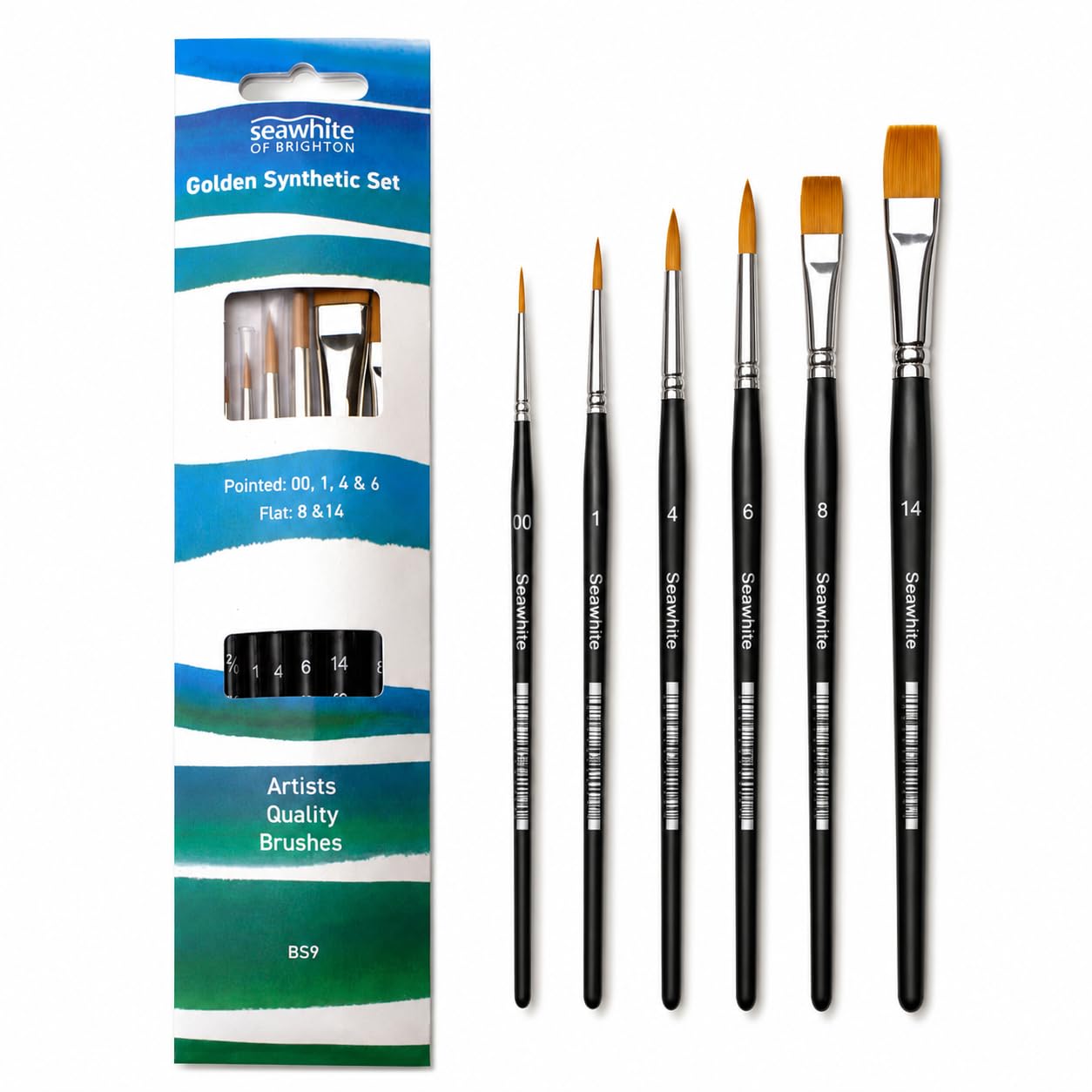 Seawhite of Brighton BS9 Synthetic Brush Set, 6pc