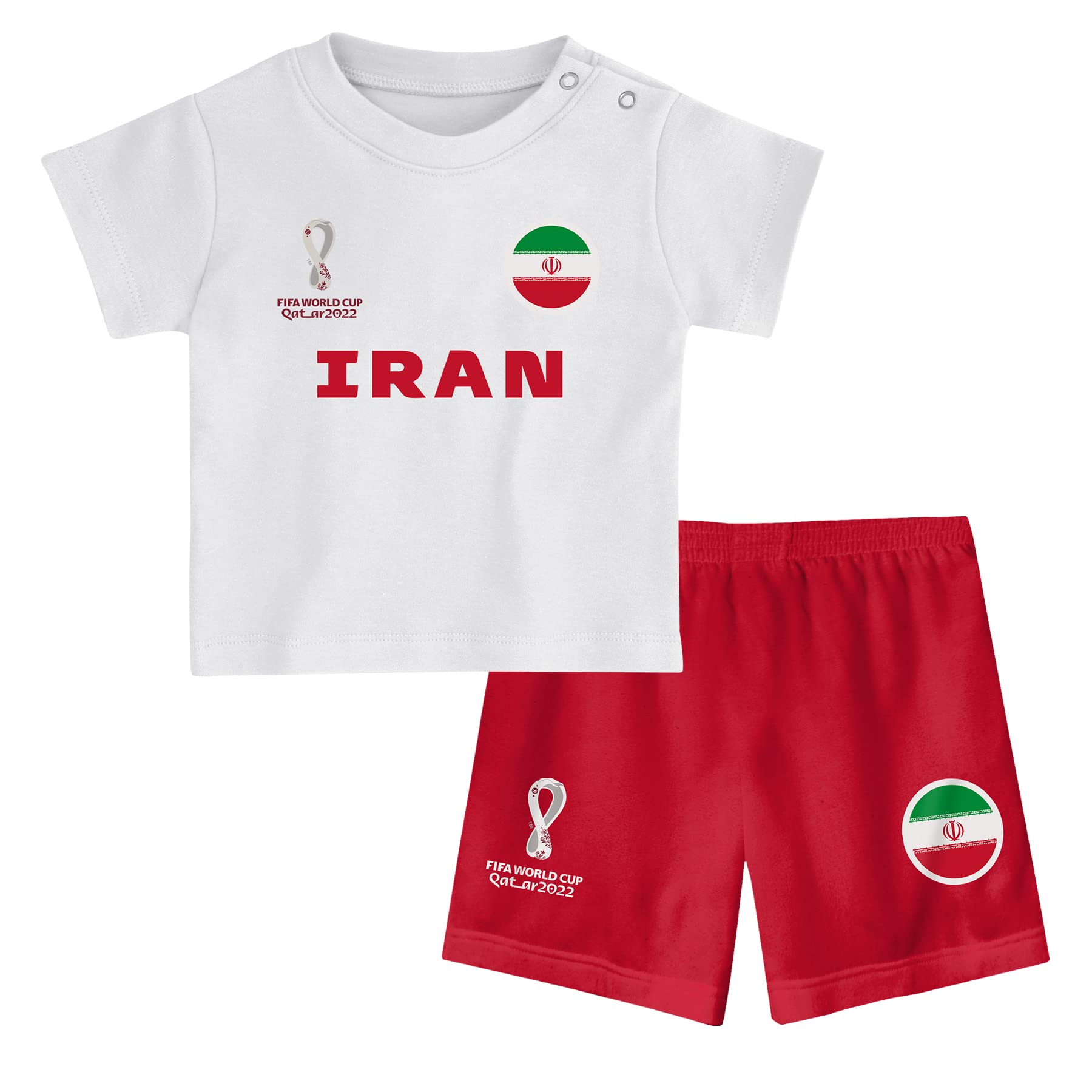 FIFA Official World Cup 2022 Tee & Short Set, Baby's, Iran, Alternate Colours, 18 Months