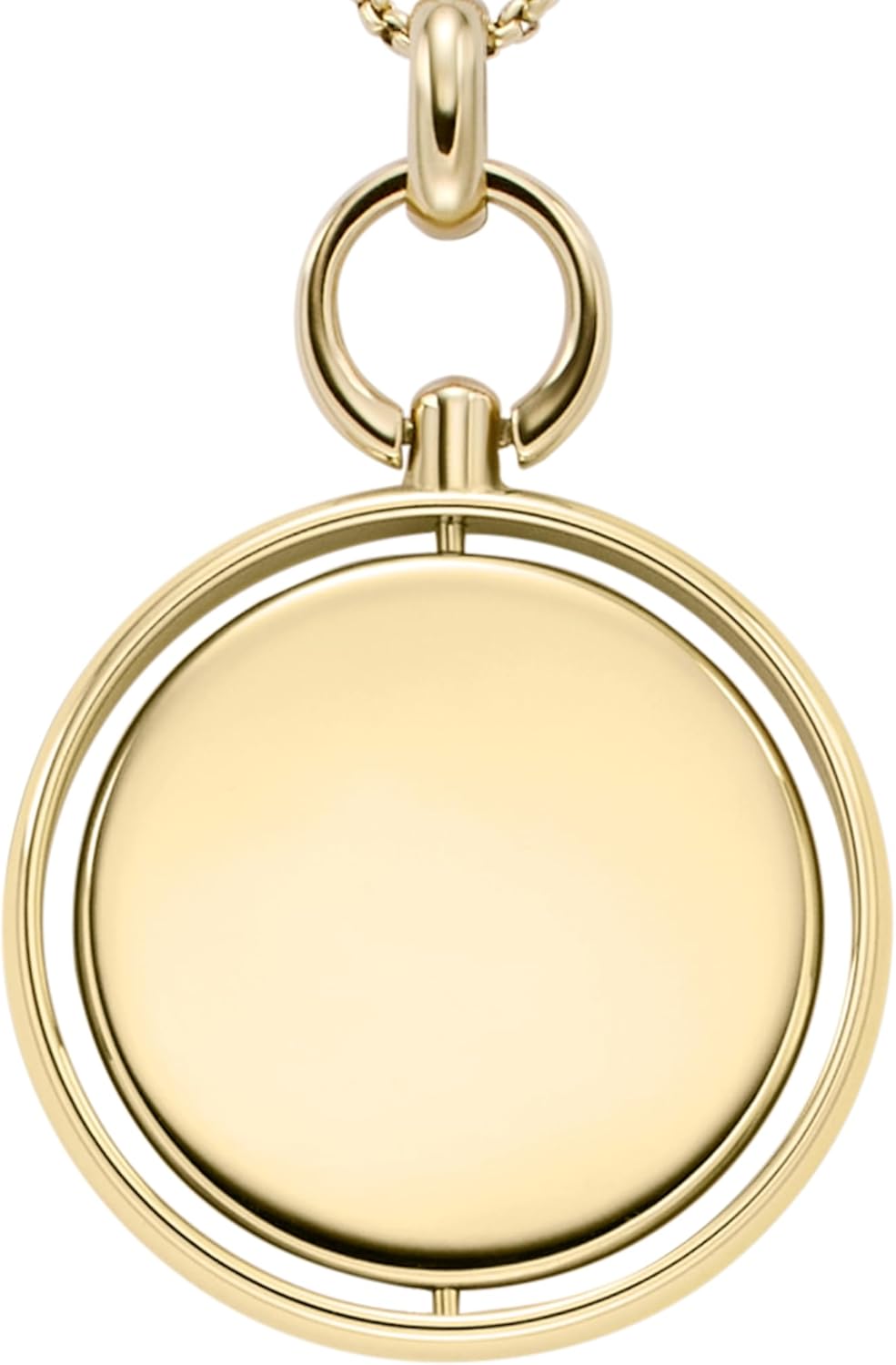 Fossil Women's Heritage Legacy Charm Gold-Tone Stainless Steel Pendant Necklace (Model: JF04779710)