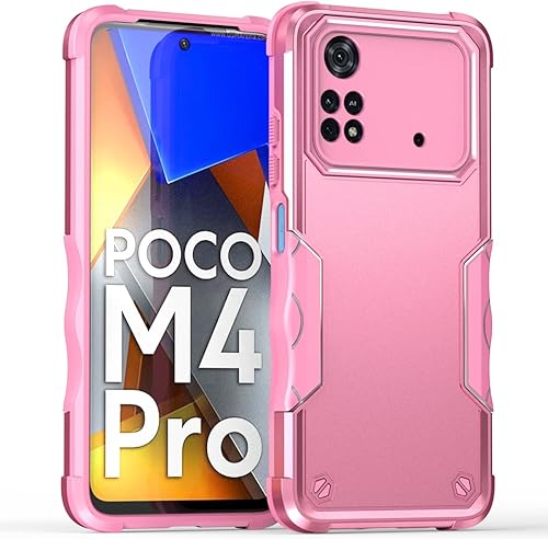 Miniatura 8 de XWS Funda Para Xiaomi Poco M4 Pro 4G, Poco M4 Pro 4G Caso Armadura 2 en 1 Absorción De Choques Doble Capa TPU + PC Cubierta Protectora Para Xiaomi