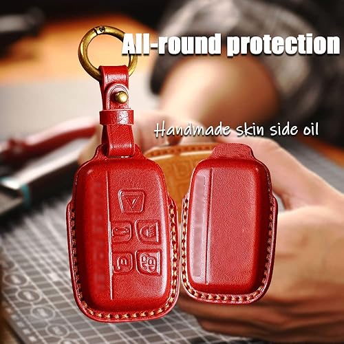 Miniatura 4 de HIBEYO Funda inteligente para llavero Land Rover Defender Discovery Sport LR2 LR3 LR4 Range Rover Sport EVOQUE y Jaguar XF XJ XJL XE F-PACE F-PACE