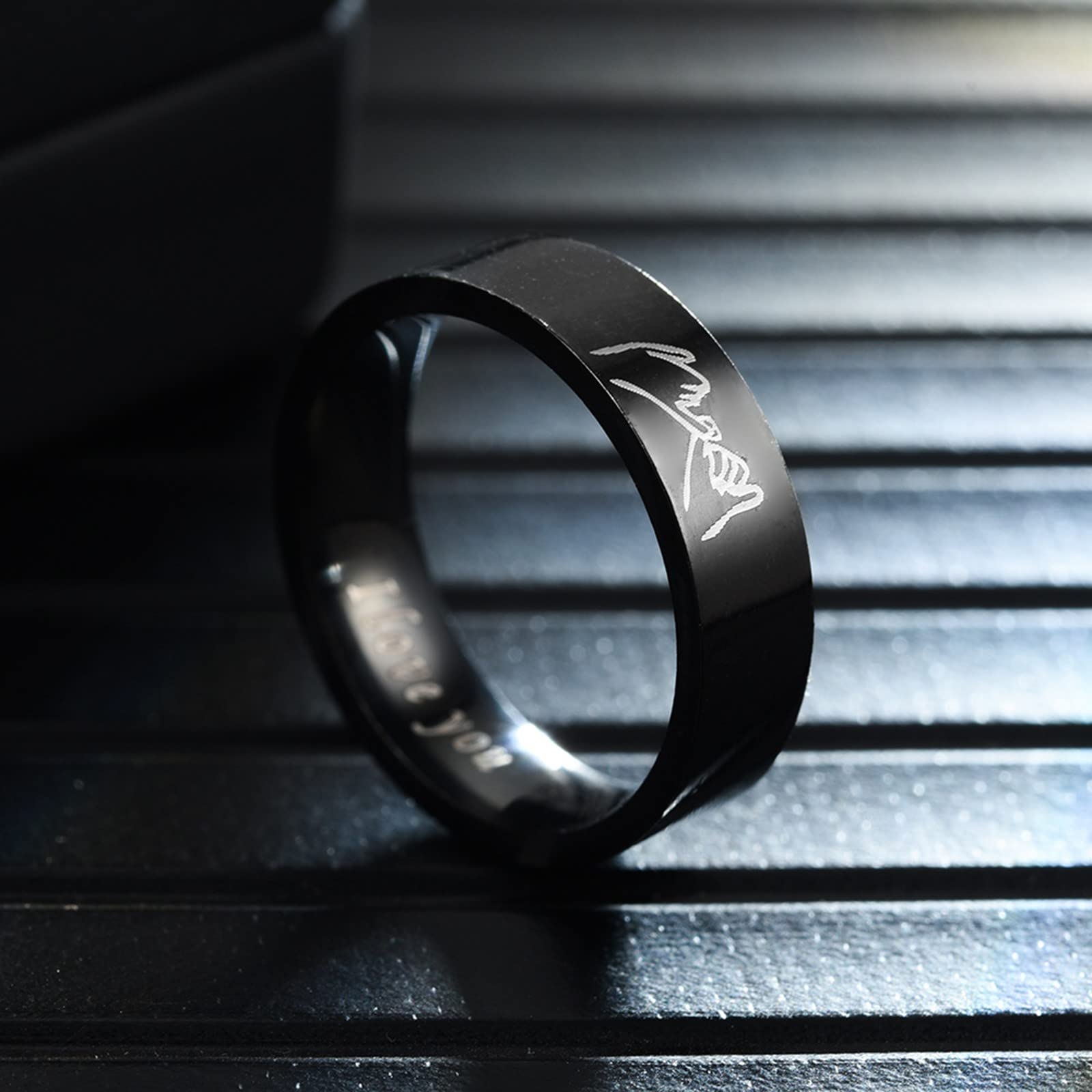 Amazon.com: Women Men Couple Ring Stainless Steel Simple