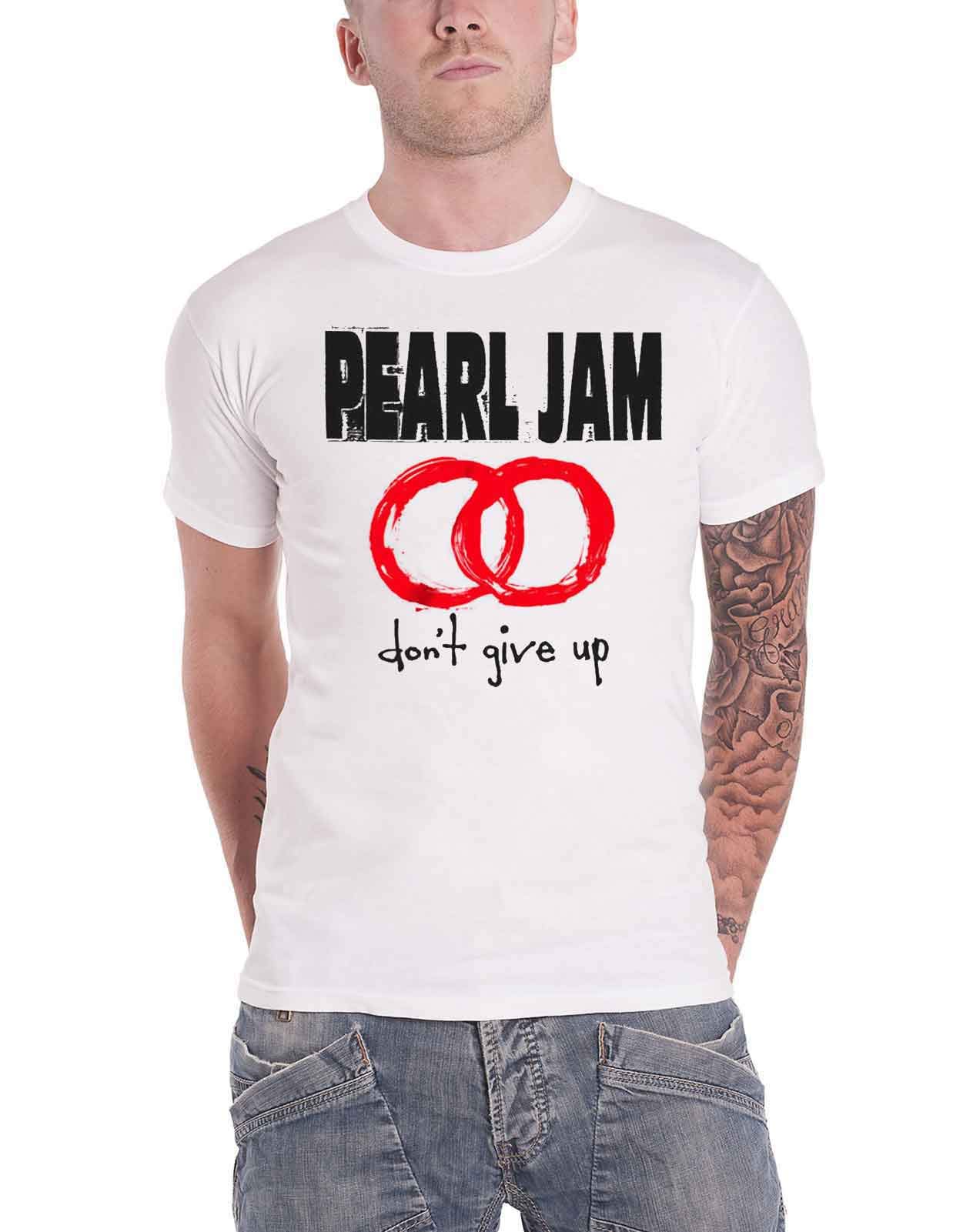 Pearl Jam Don't Give Up Men's T-Shirt White Regular, White, M