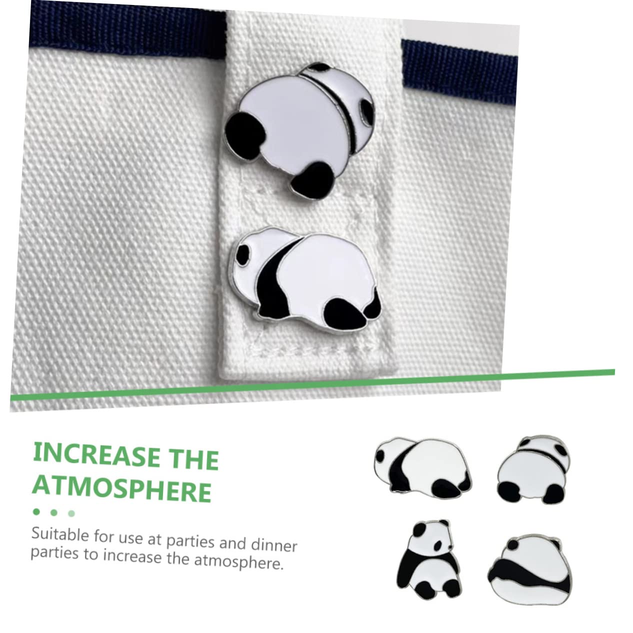Unique Animal Brooch Pin Set 4pcs Panda Brooches Sweater Decor Clothing Accessories Alloy Pins