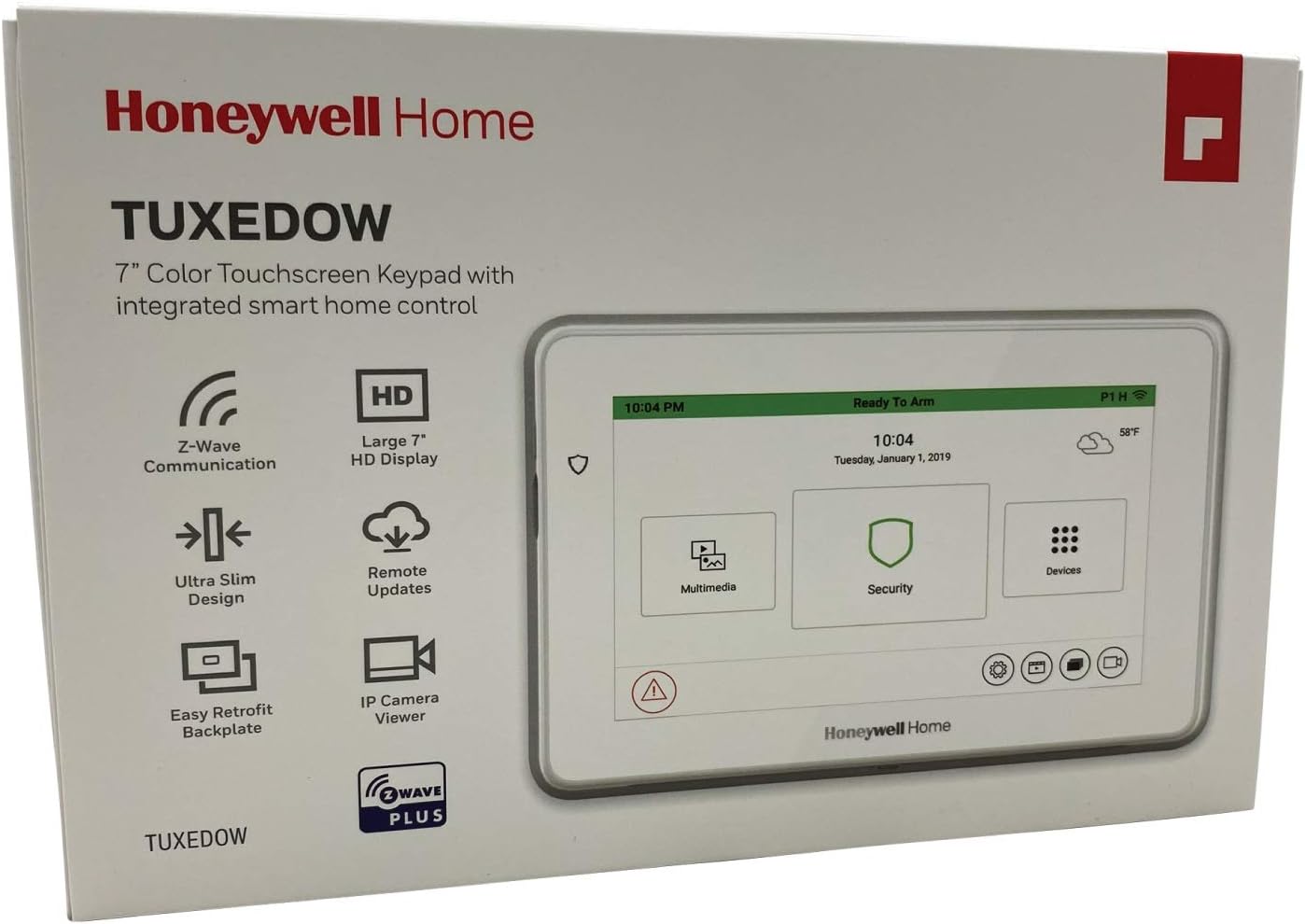 Honeywell TUXEDO – 7" Touchscreen Security and Smart Controller (