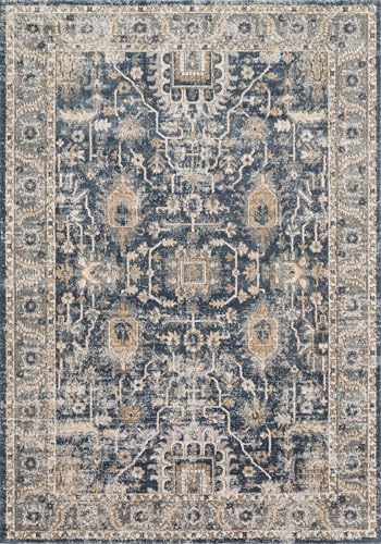 Tapete decorativo Loloi Teagan 6'7" x 9'2" Denim/Pebble miniatura 5