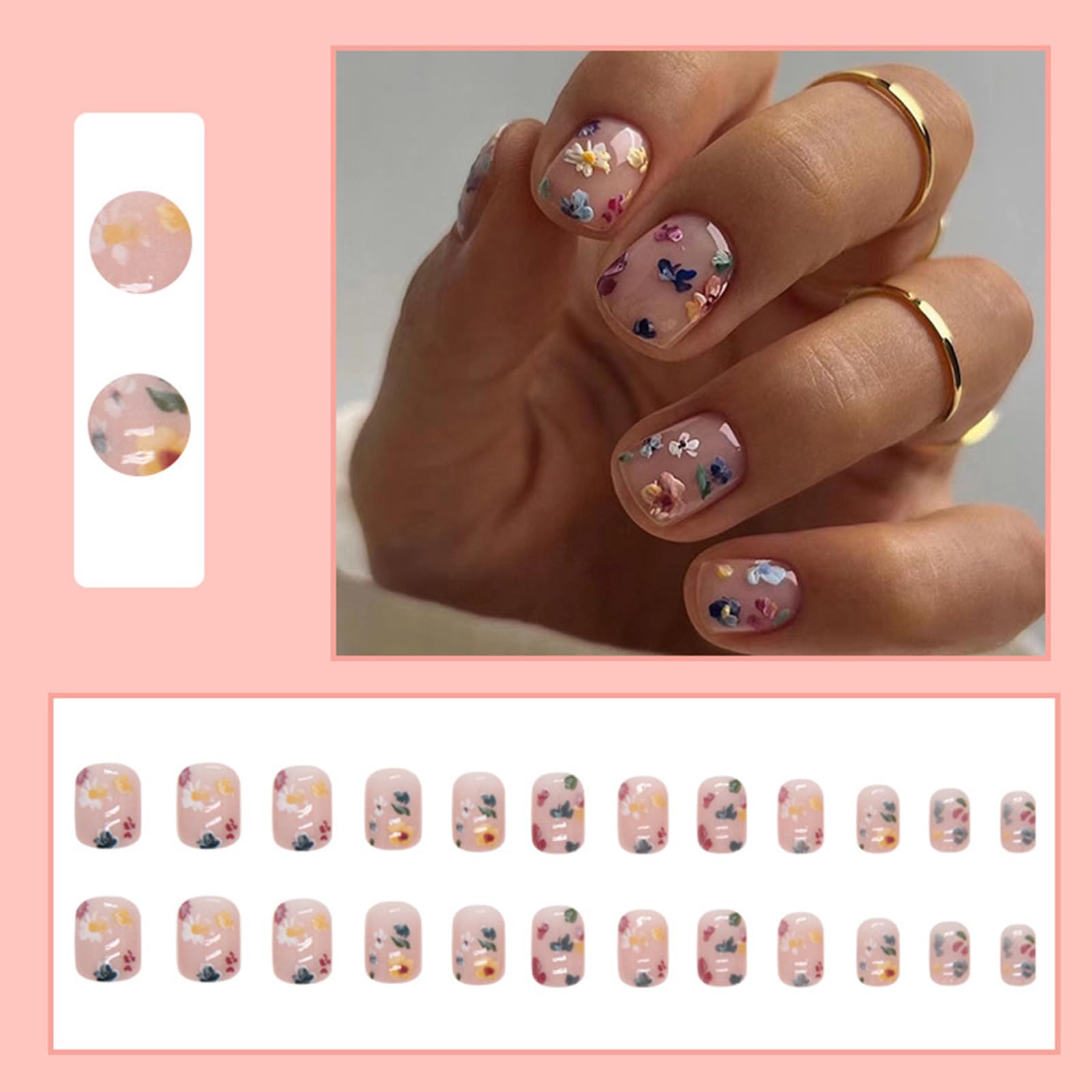 Faux Ongles B25 Avec Colle - Lot De 24 Pièces, Neuf, Pour Une Manucure Rapide Et Stylée