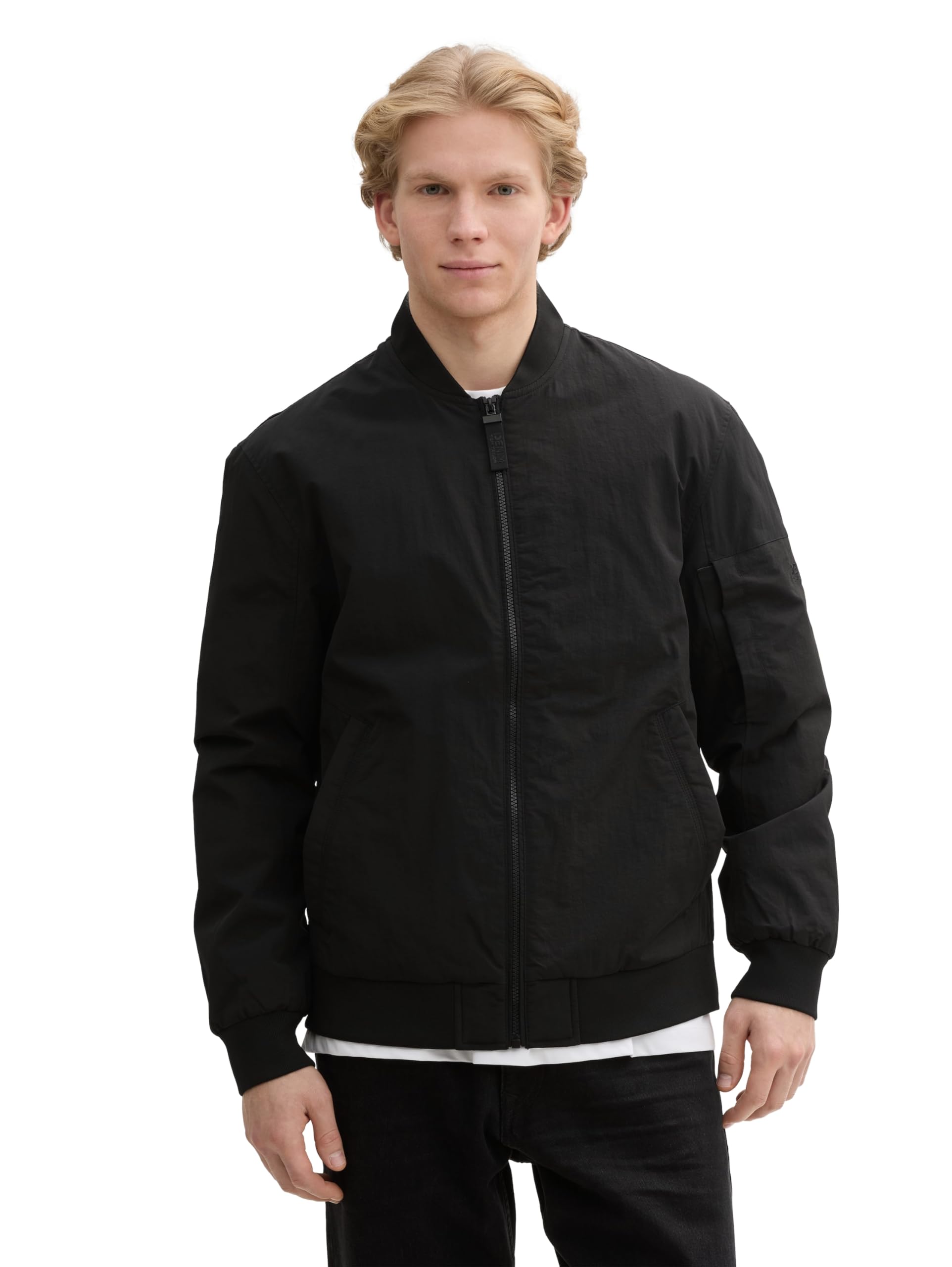 TOM TAILOR Denim Herren Bomberjacke mit Taschen