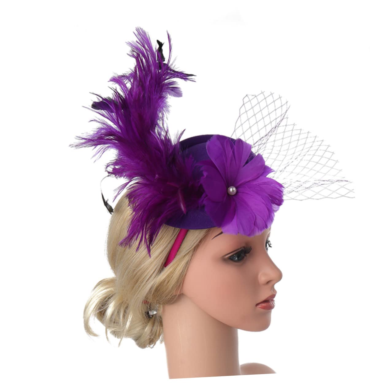 Mikinona 2pezzi Fascinator Cappello Mini per Cerimonie per Matrimoni e Accessorio per