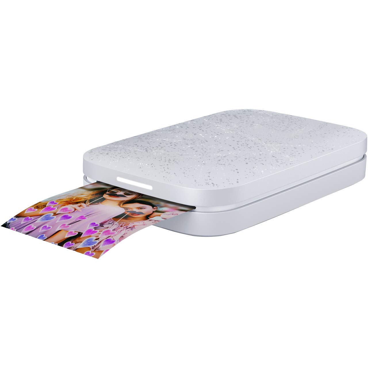 HP Sprocket (1AS85A) Stampante Fotografica Istantanea Portatile e senza Bordi, Bluetooth 5.0 e Led Personalizzabile, Formato carta 5 x 7.6 cm, Compatibile con Android e iOS, Perla