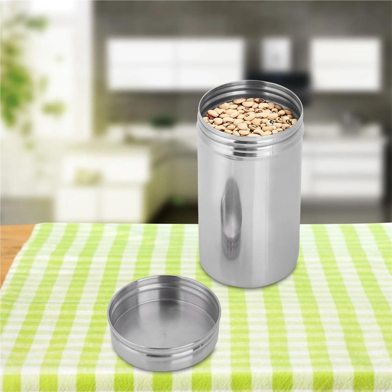 Aufbewahrungsglas Trockenfrüchte 3 stücke Edelstahl Versiegelt Lagerung Jar Tragbare Tee Kaffee Bohnen Getrocknete Obst Behälter Große Edelstahl Versiegelt Lagerung Tank