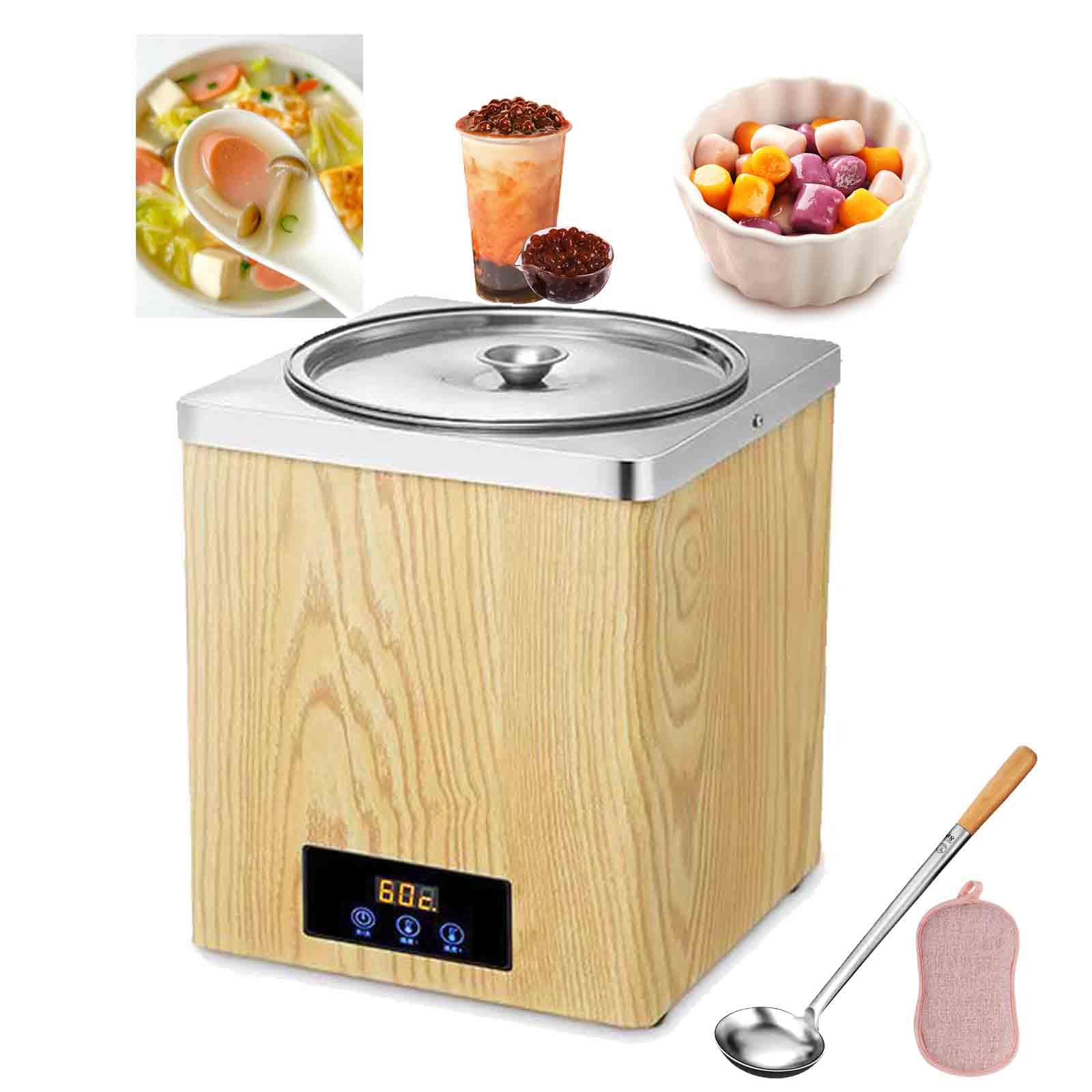 YXZQLOZ Electric Soup Warmer Pot for Taro Balls & Tapioca Pearls, 3L/7L Capacity, Touch Control, Temperature 30-100°C, for Home & Catering (C 3L)