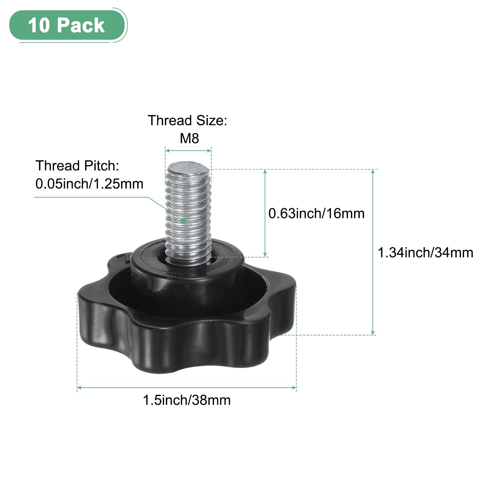 M METERXITY 10-Pack Star Clamping Knobs - Image 3