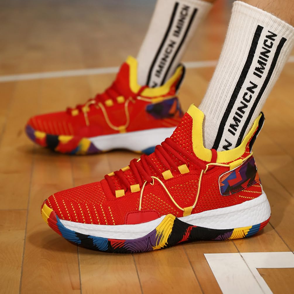 Męskie buty do koszykówki, buty sportowe, amortyzujące wstrząsy, oddychające, do koszykówki, męskie, lekkie buty sportowe, do biegania, antypoślizgowe, sportowe sneakersy, bsk f26, 44 EU