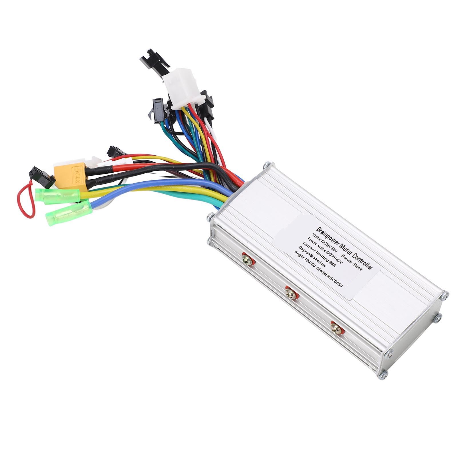 FILFEEL Contrôleur de Moteur sans Balais pour Vélo électrique 500W 36V 48V, avec Boîtier en Aluminium pour Balade