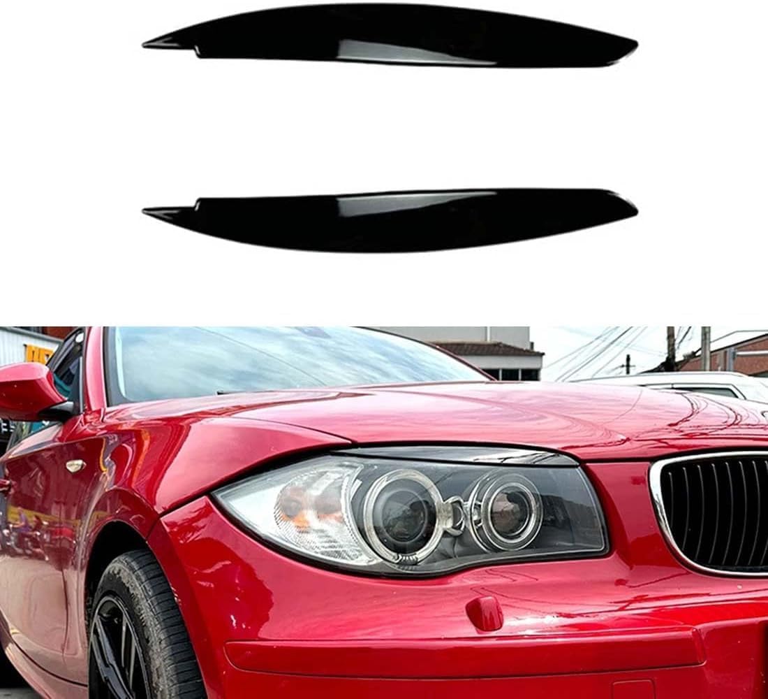 Cache-phares BMW E81 E82 E87 E88 adhésifs look carbone noir - 6