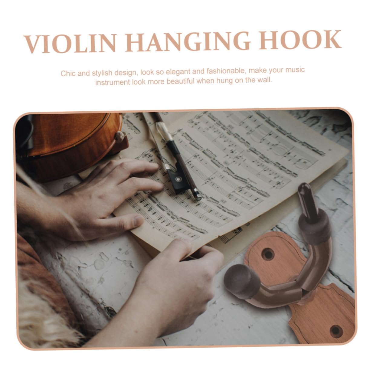 CIMAXIC Music Instrument Violin Rack Wall-Mounted Hanger Violin Holder and Erhu Stand