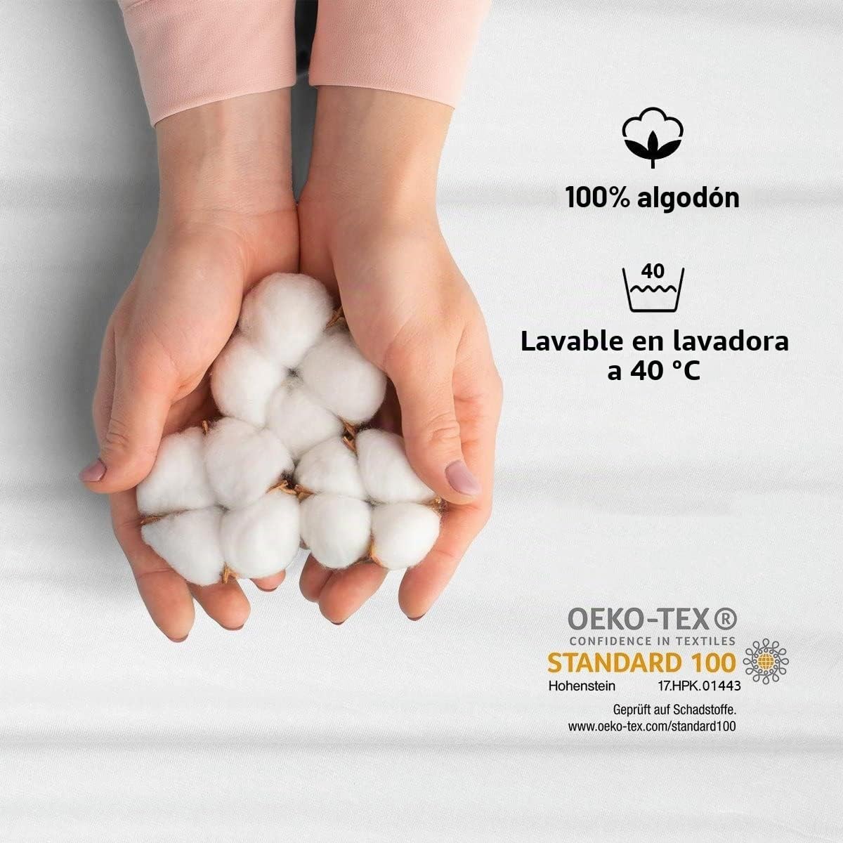 SleepTime Funda Nórdica 100% Algodón, True Dreams, Gris, Cama 150, 240cm x 220cm, con 2 Funda de Almohada de 60cm x 70cm