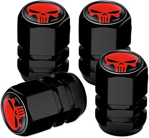 4 tapas de válvula de neumático de automóvil, cubierta de vástago de válvula de sellado de polvo de metal, universal para la mayoría de los