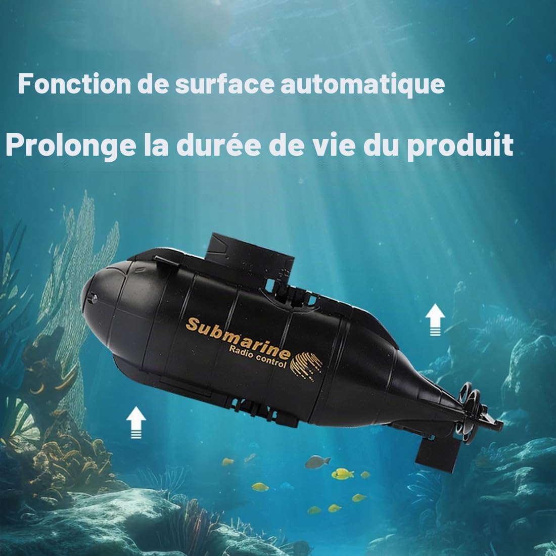 Mini sous-marin RC pour adultes, télécommande 6K, sous-marin, étanche, véhicule de plongée, pour piscines, baignoires, parcs aquatiques, cadeaux d'été
