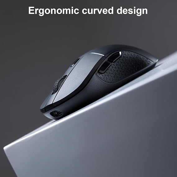 Keychron M3 Wireless Gaming Optical Mouse, Tri-Mode 2.4 GHz/Bluetooth 5.1/Wired, PixArt PAW 3395 sensor, 26000 DPI, LED RGB Backlit,79g Lightweight Programmable Macro Button for Windows PC/Mac - Black