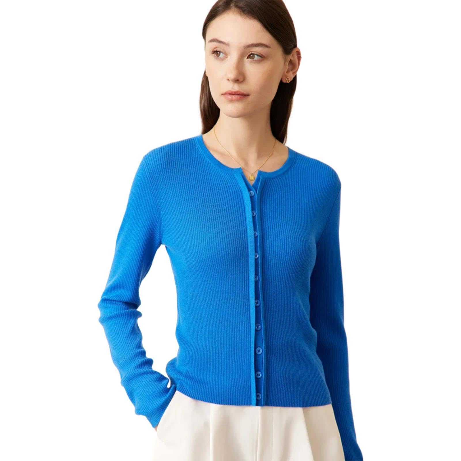 Maglione Felpe con Cappuccio Hoodies Pullover Sweatshirt Uomo Donna Maglione da Donna M Blu