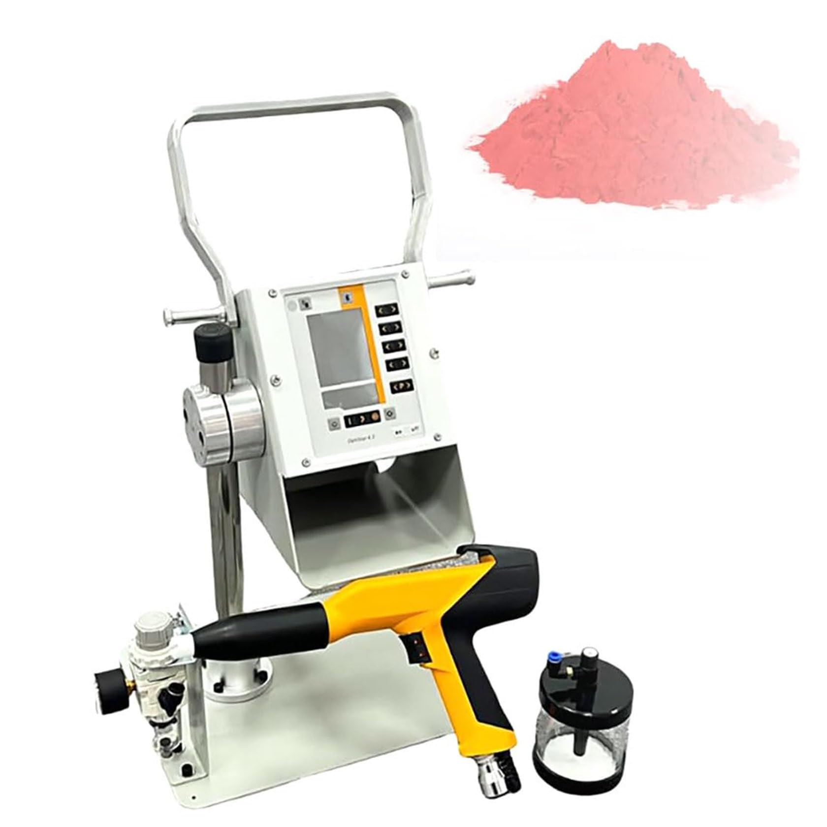 Kit di verniciatura a Polvere elettrostatica, spruzzatore di Polvere con Pistola a spruzzo, Protezione Contro ruggine e corrosione per Automobili
